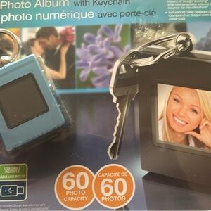Digital Photo Album Keychain - Blue and Black